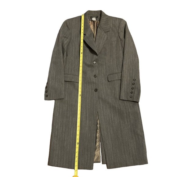 J Peterman Coat Vintage Womens Size 10 Wool Below Knee Button Up Notch Collar - Picture 6 of 11